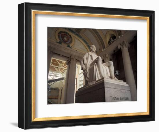 Statue of Thomas Jefferson, Missouri History Museum, St. Louis, Missouri, USA-Connie Ricca-Framed Photographic Print