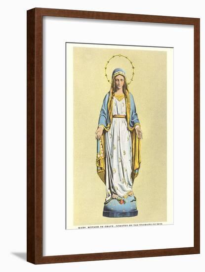 Statue of Virgin Mary-null-Framed Art Print