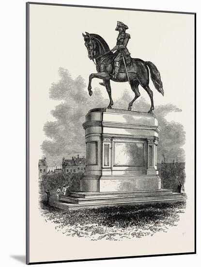 Statue of Washington at Boston, USA, 1870S-null-Mounted Giclee Print