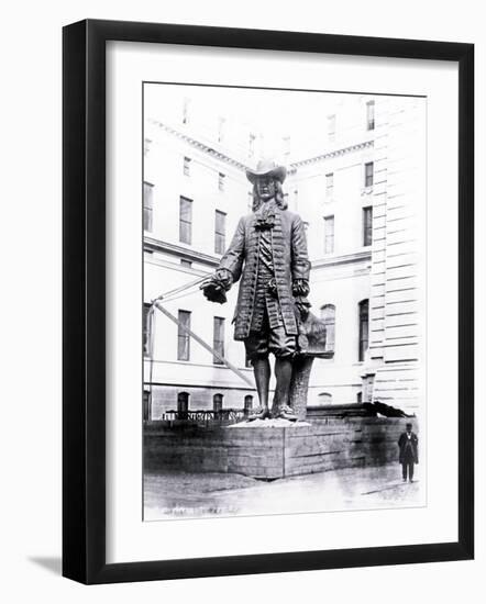 Statue of William Penn in Courtyard of City Hall, Philadelphia, Pennsylvania-null-Framed Photo