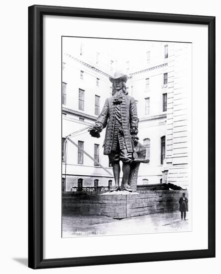 Statue of William Penn in Courtyard of City Hall, Philadelphia, Pennsylvania-null-Framed Photo
