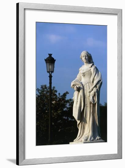 Statue of Woman, Royal Palace and Sabatini Gardens, Madrid, Spain-null-Framed Giclee Print