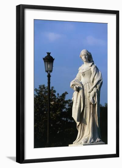 Statue of Woman, Royal Palace and Sabatini Gardens, Madrid, Spain-null-Framed Giclee Print