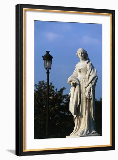 Statue of Woman, Royal Palace and Sabatini Gardens, Madrid, Spain-null-Framed Giclee Print