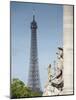 Statue on the Alexandre Iii Bridge and the Eiffel Tower, Paris, France, Europe-Richard Nebesky-Mounted Photographic Print