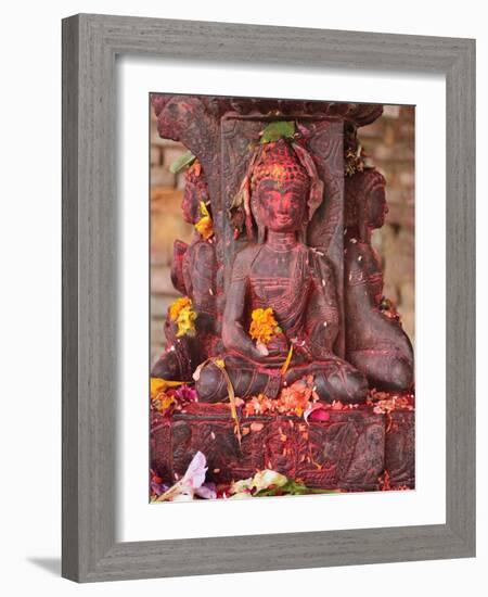 Statue, Patan, Bagmati, Central Region (Madhyamanchal), Nepal, Asia-Jochen Schlenker-Framed Photographic Print