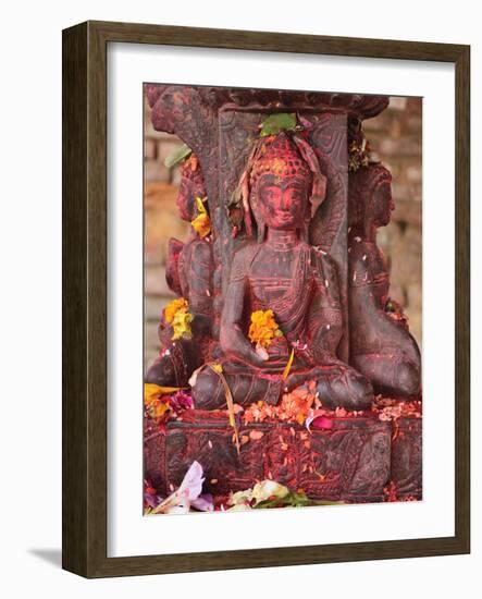 Statue, Patan, Bagmati, Central Region (Madhyamanchal), Nepal, Asia-Jochen Schlenker-Framed Photographic Print