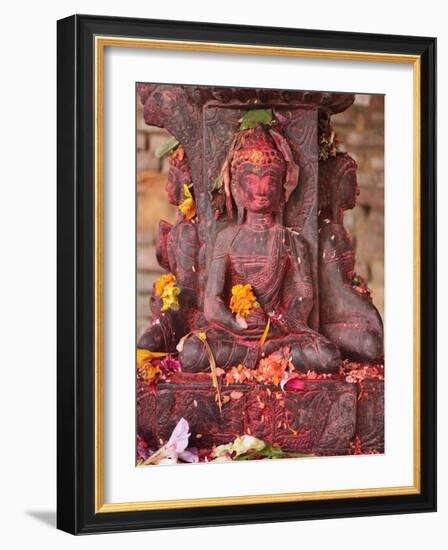 Statue, Patan, Bagmati, Central Region (Madhyamanchal), Nepal, Asia-Jochen Schlenker-Framed Photographic Print