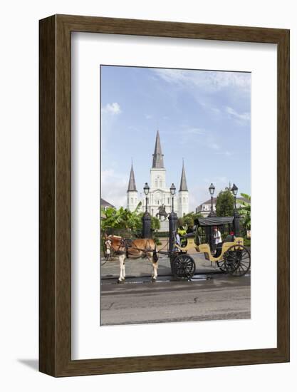 Statue, St. Louis Cathedral, Jackson Square, French Quarter, New Orleans, Louisiana, USA-Jamie & Judy Wild-Framed Photographic Print