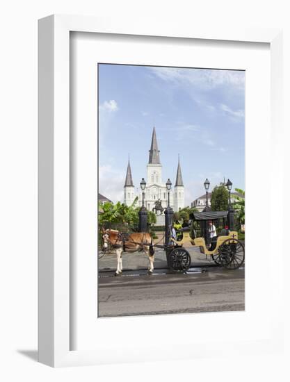 Statue, St. Louis Cathedral, Jackson Square, French Quarter, New Orleans, Louisiana, USA-Jamie & Judy Wild-Framed Photographic Print