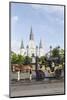 Statue, St. Louis Cathedral, Jackson Square, French Quarter, New Orleans, Louisiana, USA-Jamie & Judy Wild-Mounted Photographic Print