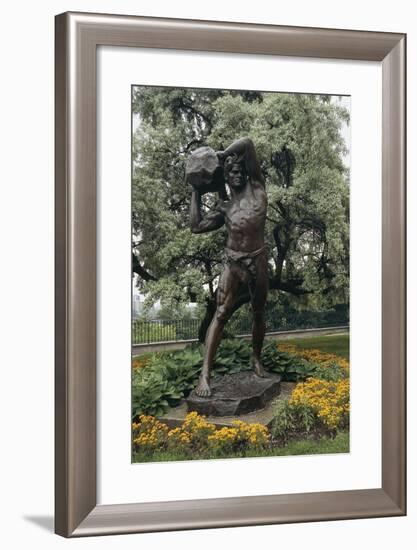 Statue to the Worker, Warsaw, Mazowieckie, Poland-null-Framed Giclee Print