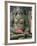 Statue with Flower Offering, Odalan, Ceremony, at Bataun Temple, Bali, Indonesia, Asia-Bruno Morandi-Framed Photographic Print