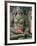 Statue with Flower Offering, Odalan, Ceremony, at Bataun Temple, Bali, Indonesia, Asia-Bruno Morandi-Framed Photographic Print