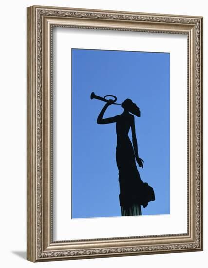 Statue, Woman, Laisves Aleja Avenue, Promenade, Kaunas, Lithuania-Dallas and John Heaton-Framed Photographic Print