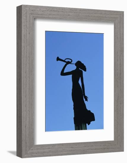 Statue, Woman, Laisves Aleja Avenue, Promenade, Kaunas, Lithuania-Dallas and John Heaton-Framed Photographic Print