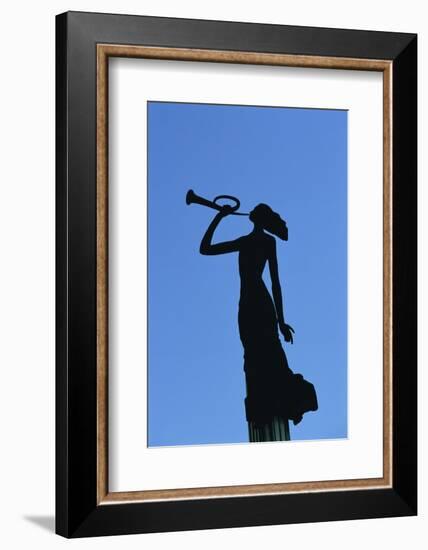 Statue, Woman, Laisves Aleja Avenue, Promenade, Kaunas, Lithuania-Dallas and John Heaton-Framed Photographic Print