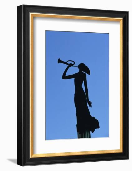 Statue, Woman, Laisves Aleja Avenue, Promenade, Kaunas, Lithuania-Dallas and John Heaton-Framed Photographic Print