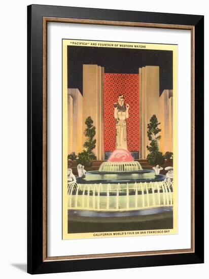 Statue, World's Fair, San Francisco, California-null-Framed Art Print