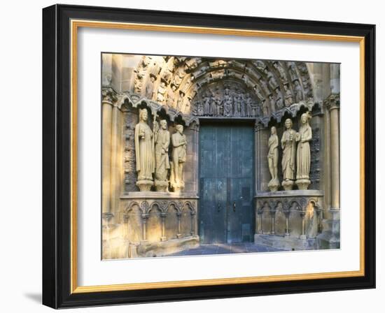 Statues at the Entrance of the Church of Our Dear Lady, Rhineland-Palatinate, Trier, Germany-Tom Haseltine-Framed Photographic Print