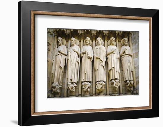 Statues, Notre Dame Cathedral, Paris, France-Russ Bishop-Framed Photographic Print