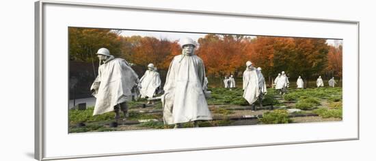 Statues of Army Soldiers in a Park, Korean War Memorial, Washington DC, USA-null-Framed Photographic Print