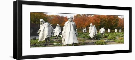 Statues of Army Soldiers in a Park, Korean War Memorial, Washington DC, USA-null-Framed Photographic Print