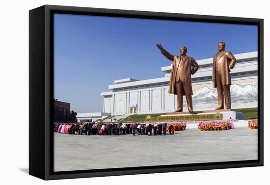 Statues of Former Presidents Kim Il-Sung and Kim Jong Il-Gavin Hellier-Framed Premier Image Canvas