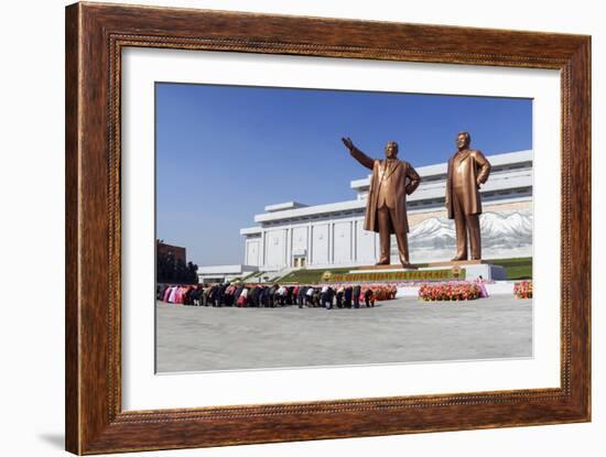 Statues of Former Presidents Kim Il-Sung and Kim Jong Il-Gavin Hellier-Framed Photographic Print