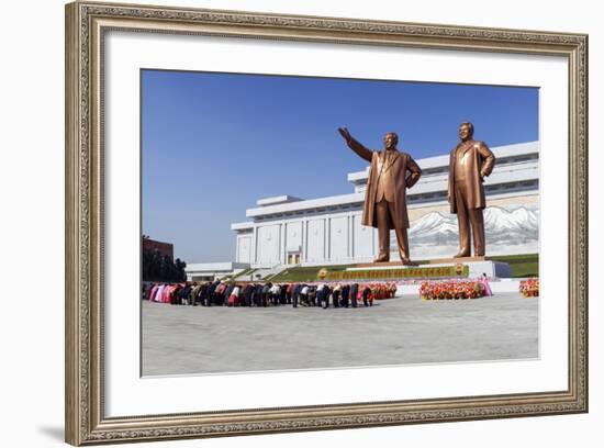 Statues of Former Presidents Kim Il-Sung and Kim Jong Il-Gavin Hellier-Framed Photographic Print