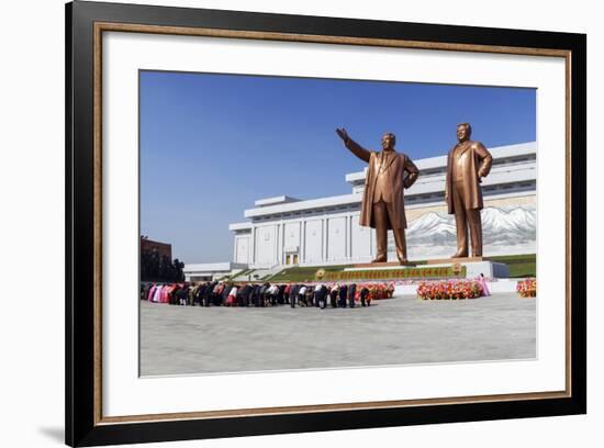 Statues of Former Presidents Kim Il-Sung and Kim Jong Il-Gavin Hellier-Framed Photographic Print