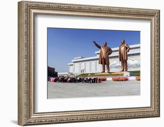 Statues of Former Presidents Kim Il-Sung and Kim Jong Il-Gavin Hellier-Framed Photographic Print