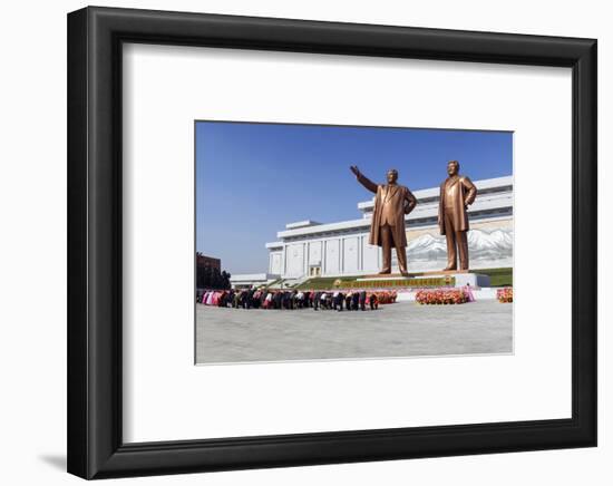 Statues of Former Presidents Kim Il-Sung and Kim Jong Il-Gavin Hellier-Framed Photographic Print