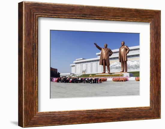 Statues of Former Presidents Kim Il-Sung and Kim Jong Il-Gavin Hellier-Framed Photographic Print