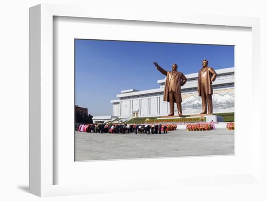 Statues of Former Presidents Kim Il-Sung and Kim Jong Il-Gavin Hellier-Framed Photographic Print