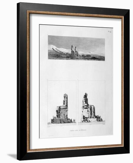 Statues of Memnon, Thebes, Egypt, C1808-L Petit-Framed Giclee Print