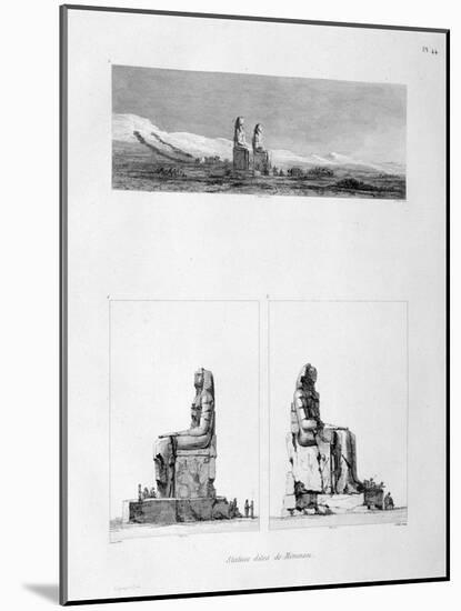 Statues of Memnon, Thebes, Egypt, C1808-L Petit-Mounted Giclee Print