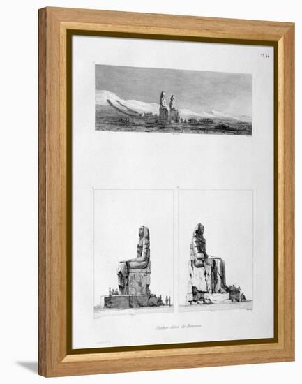 Statues of Memnon, Thebes, Egypt, C1808-L Petit-Framed Premier Image Canvas