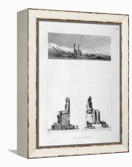 Statues of Memnon, Thebes, Egypt, C1808-L Petit-Framed Premier Image Canvas