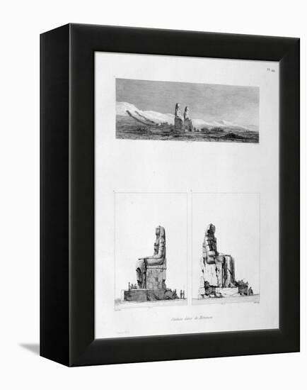 Statues of Memnon, Thebes, Egypt, C1808-L Petit-Framed Premier Image Canvas