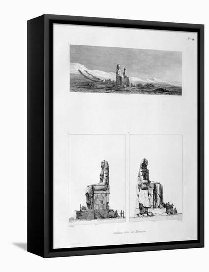 Statues of Memnon, Thebes, Egypt, C1808-L Petit-Framed Premier Image Canvas