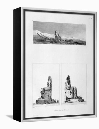 Statues of Memnon, Thebes, Egypt, C1808-L Petit-Framed Premier Image Canvas