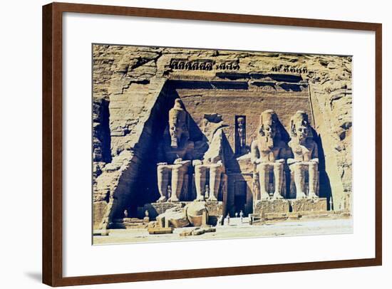 Statues of Rameses II Outside the Entrance to the Main Temple at Abu Simbel, Egypt, 13th Century Bc-null-Framed Photographic Print
