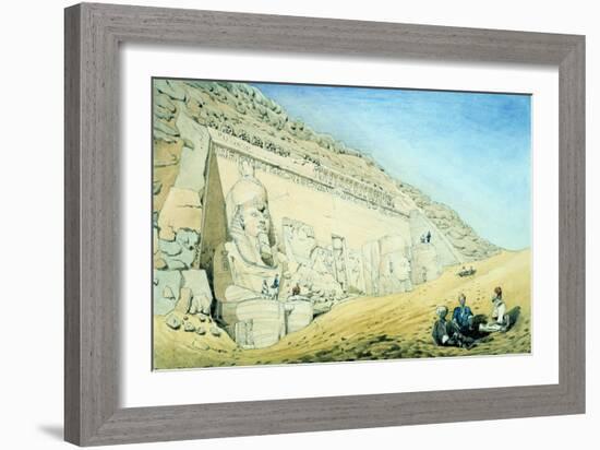 Statues of Rameses II Outside the Entrance to the Main Temple at Abu Simbel, Egypt, 13th Century Bc-Frederick Catherwood-Framed Giclee Print