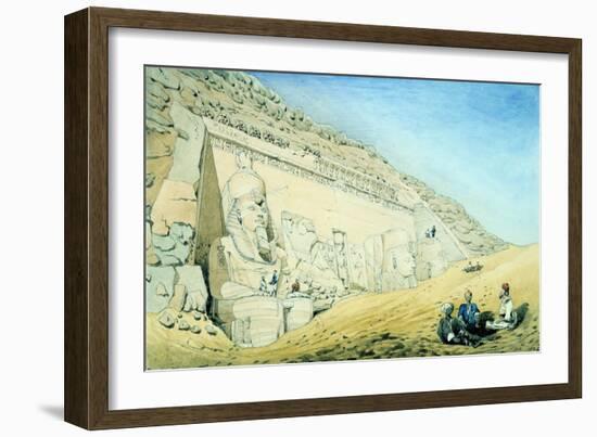 Statues of Rameses II Outside the Entrance to the Main Temple at Abu Simbel, Egypt, 13th Century Bc-Frederick Catherwood-Framed Giclee Print