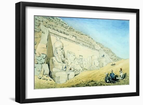 Statues of Rameses II Outside the Entrance to the Main Temple at Abu Simbel, Egypt, 13th Century Bc-Frederick Catherwood-Framed Giclee Print