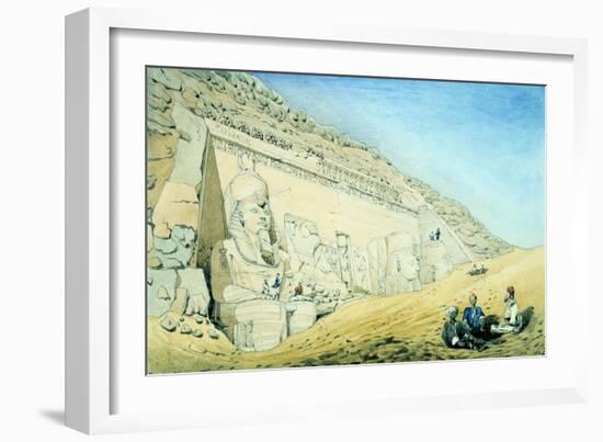 Statues of Rameses II Outside the Entrance to the Main Temple at Abu Simbel, Egypt, 13th Century Bc-Frederick Catherwood-Framed Giclee Print