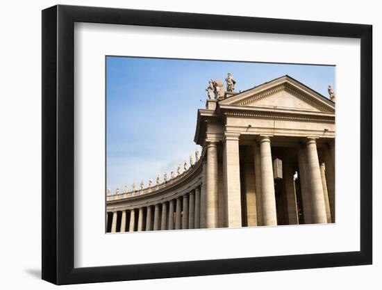 Statues of Saints, Bernini's Colonnade, St. Peter's Square, Vatican City, Rome, Italy-Nico Tondini-Framed Photographic Print