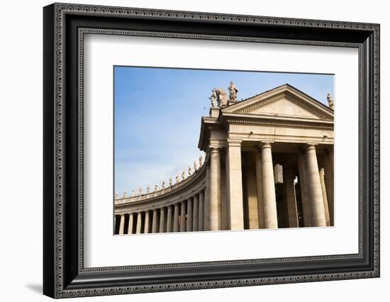 Statues of Saints, Bernini's Colonnade, St. Peter's Square, Vatican City, Rome, Italy-Nico Tondini-Framed Photographic Print