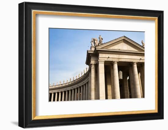 Statues of Saints, Bernini's Colonnade, St. Peter's Square, Vatican City, Rome, Italy-Nico Tondini-Framed Photographic Print